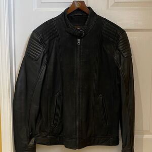 Danier Black Leather Military Jacket
